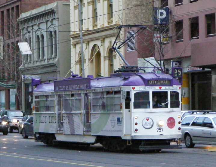 Yarra Trams W class Melbourne City Circle 957